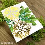 Simon Says Stamp Grand Corner Leaves Wafer Dies s896 Smitten Love Card