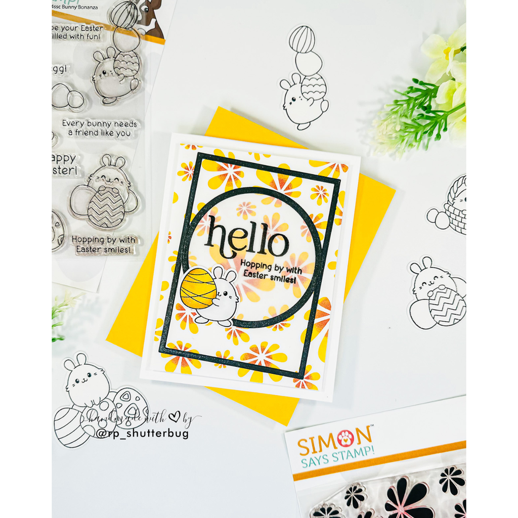 Simon Says Clear Stamp Groovy Daisies 1300ss Beautiful Moments Easter Card | color-code:ALT02