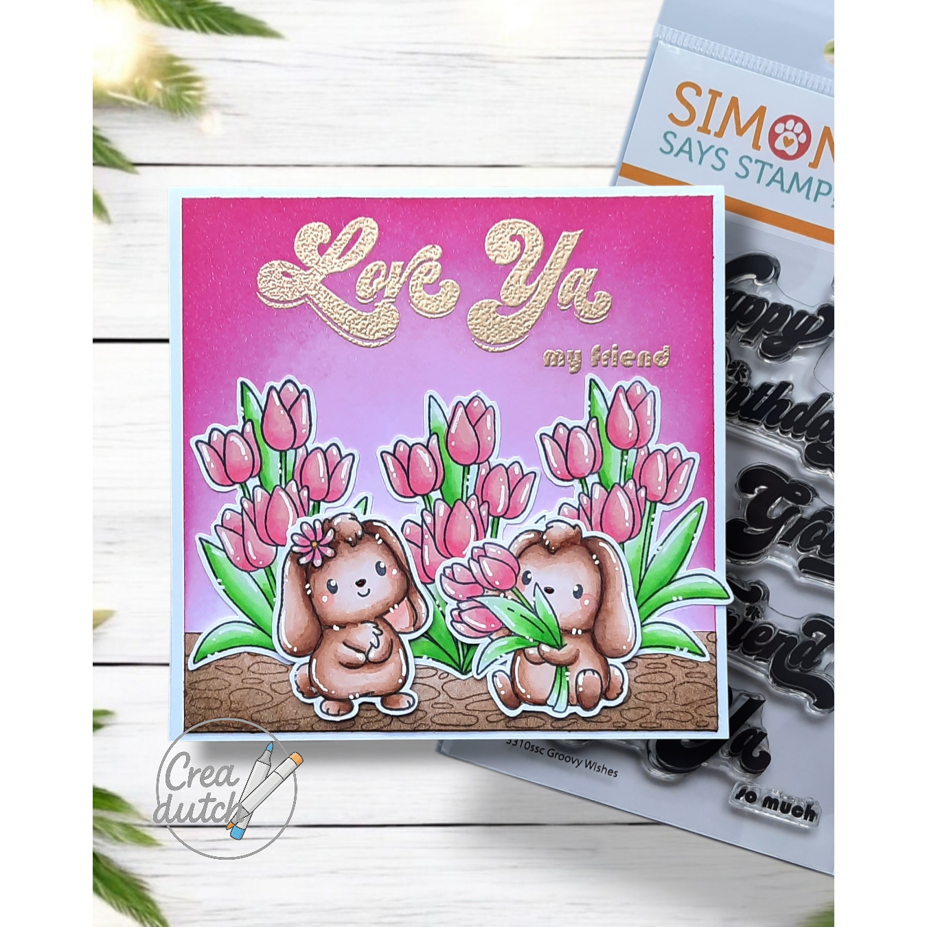 Simon Says Stamp Groovy Wishes Wafer Dies 1450sdc Heart to Heart