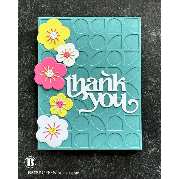 Simon Says Stamp Groovy Flowers Wafer Dies s1021 Happy Camper Thank You Card | color-code:ALT01