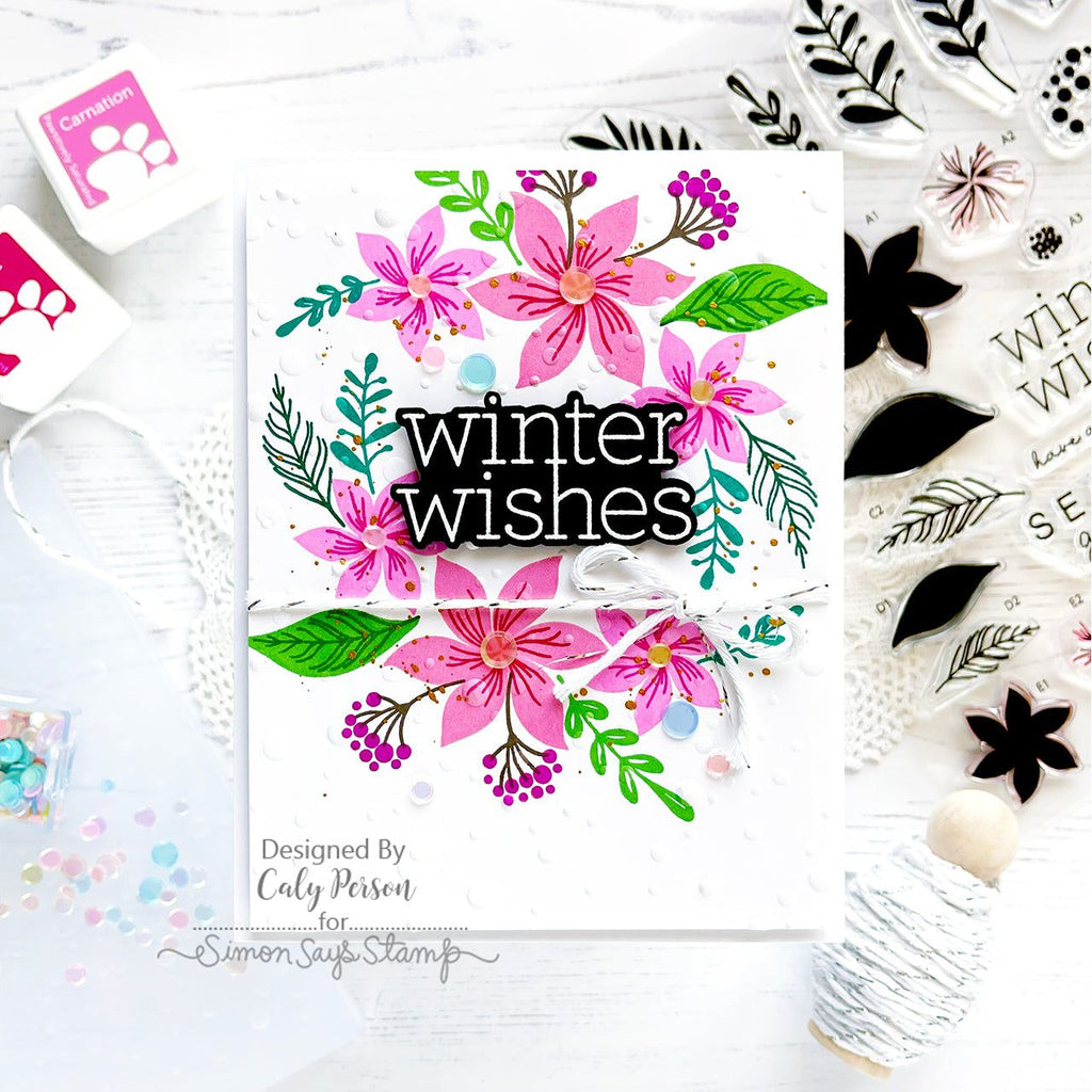 Simon Says Stamp Sequins Gumdrops gd1123 All The Joy Christmas Card | color-code:ALT01