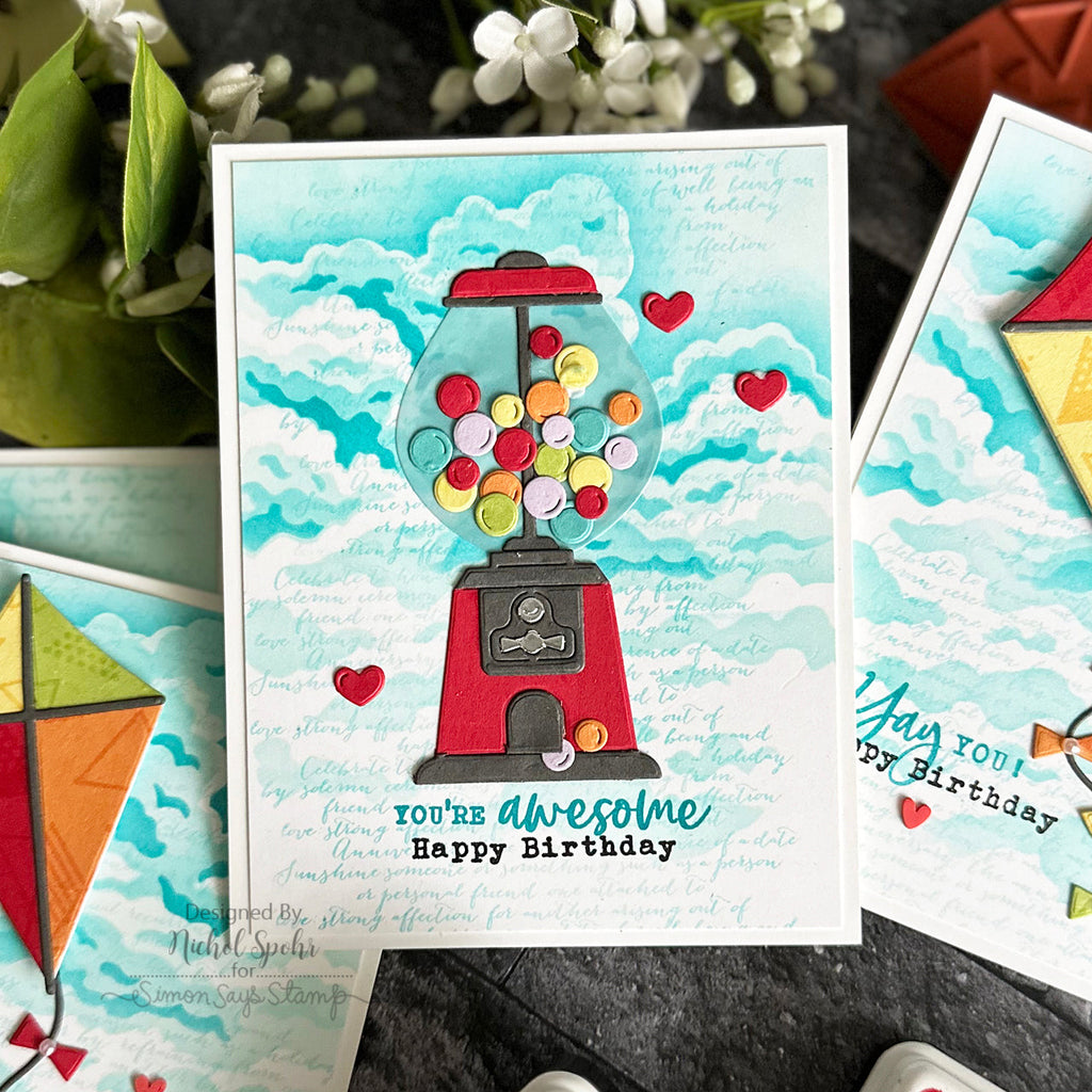 Hero Arts Clear Stamps BACKGROUND TEXTURE STRIPS CM685 Happy Birthday | color-code:ALT01