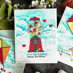 Hero Arts Clear Stamps BACKGROUND TEXTURE STRIPS CM685 Happy Birthday | color-code:ALT01