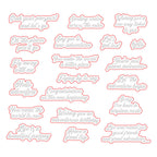 Honey Bee Plane Awesome Stamp And Die Bundle word outlines