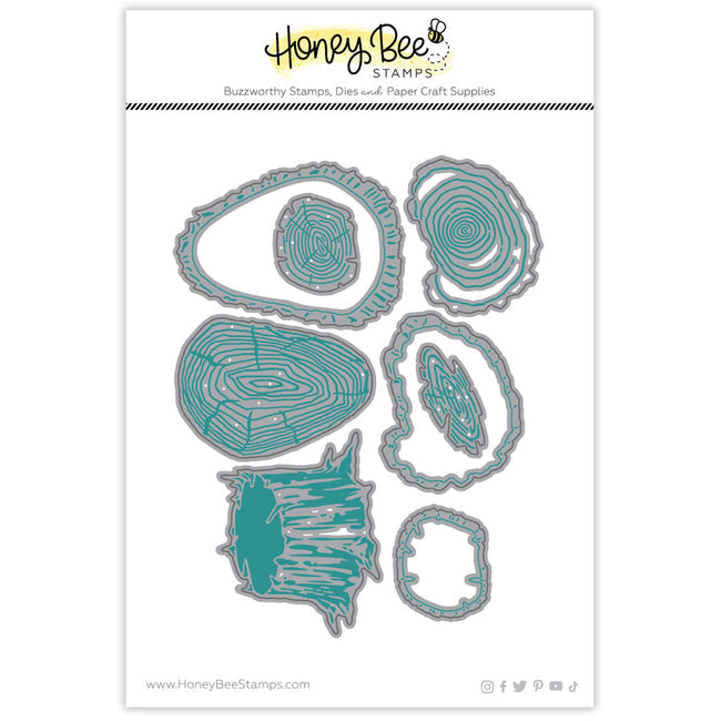 Honey Bee Lovely Layers Slice And Stump Die Set hbds-llslst metal outlines in package