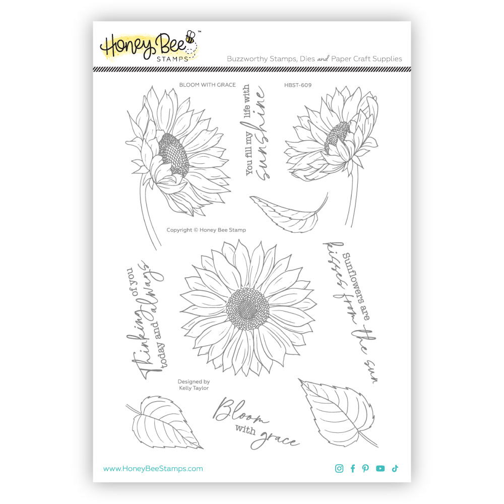 Honey Bee Bloom With Grace Stamps Dies And Stencils Bundle