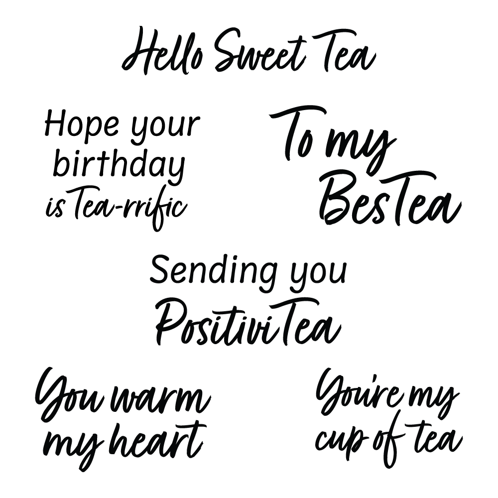 Honey Bee Hello Sweet Tea Clear Stamps And Dies Bundle