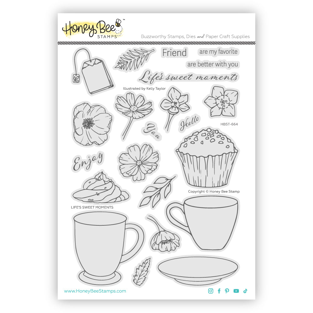 Honey Bee Life's Sweet Moments Clear Stamps And Dies Bundle