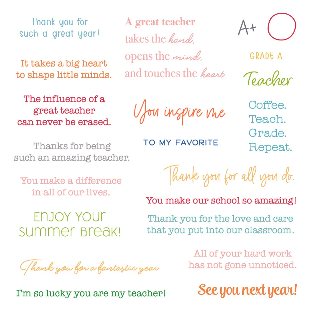 Honey Bee Grade A Teacher Clear Stamps And Dies Bundle