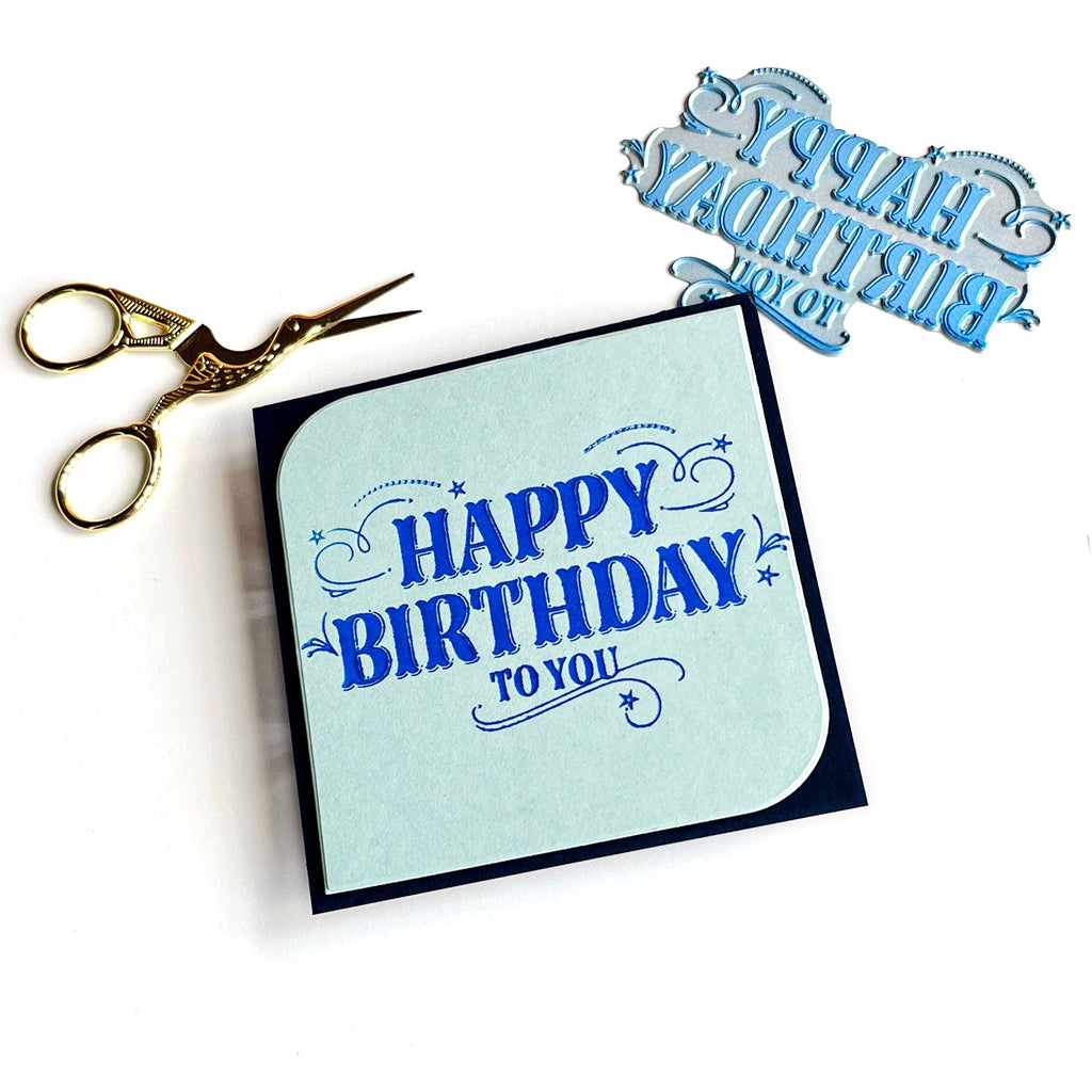 Hero Arts Happy Birthday Press Plate and Foil Plate Set hp105 happy birthday