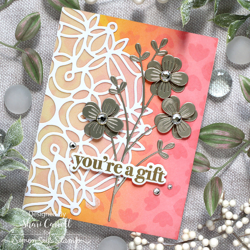 Simon Says Stamp Half Spring Floral Mandala Wafer Dies 1029sd Splendor Friend Card | color-code:ALT01