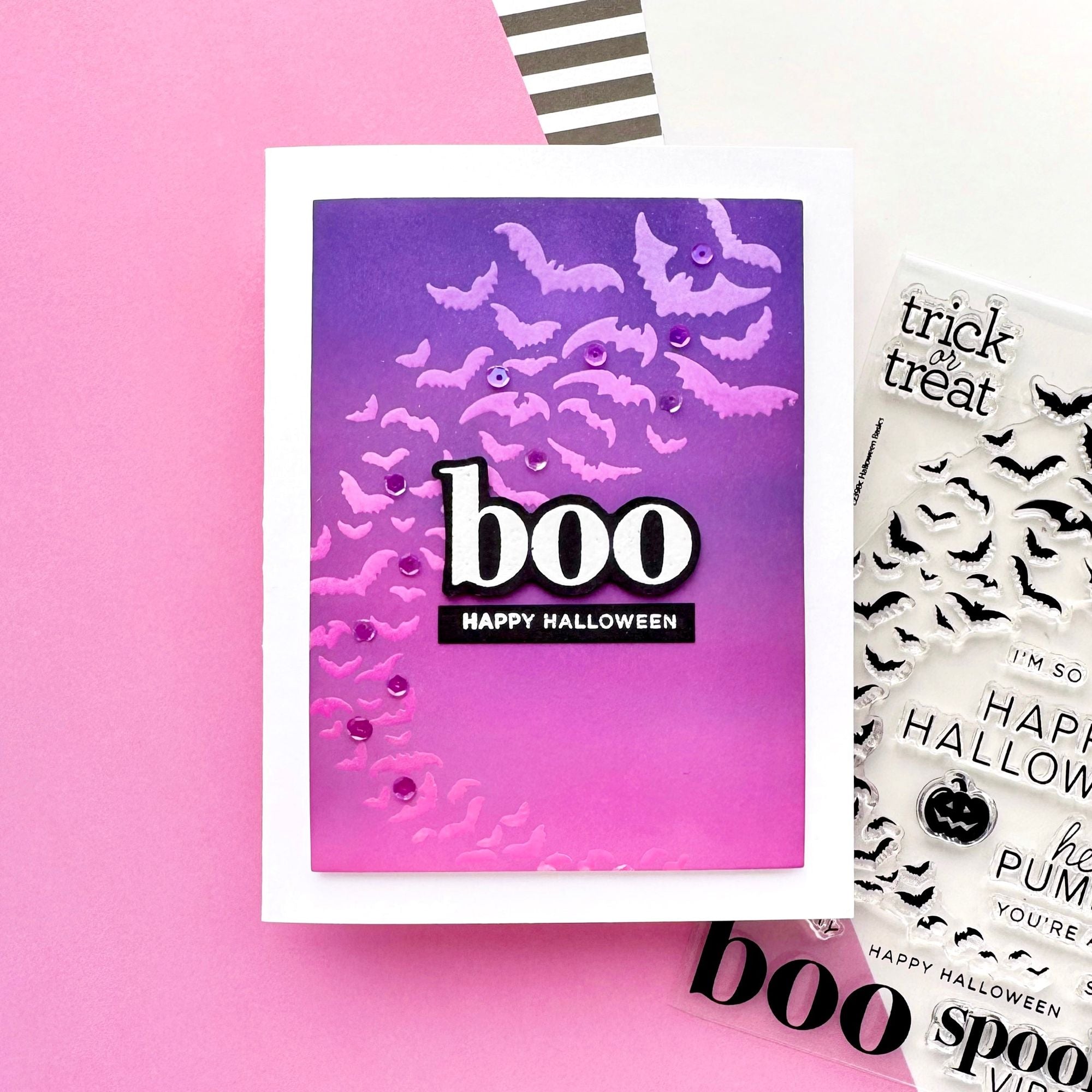 CZ Design Clear Stamps Halloween Basics cz398c STAMPtember Halloween Card