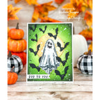 Tim Holtz Halloween Doodles Stamps with Simon Says Stamp Dies Bundle sethd25 Halloween Card