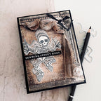 Tim Holtz Halloween Doodles Stamps with Simon Says Stamp Dies Bundle sethd25 Halloween Card