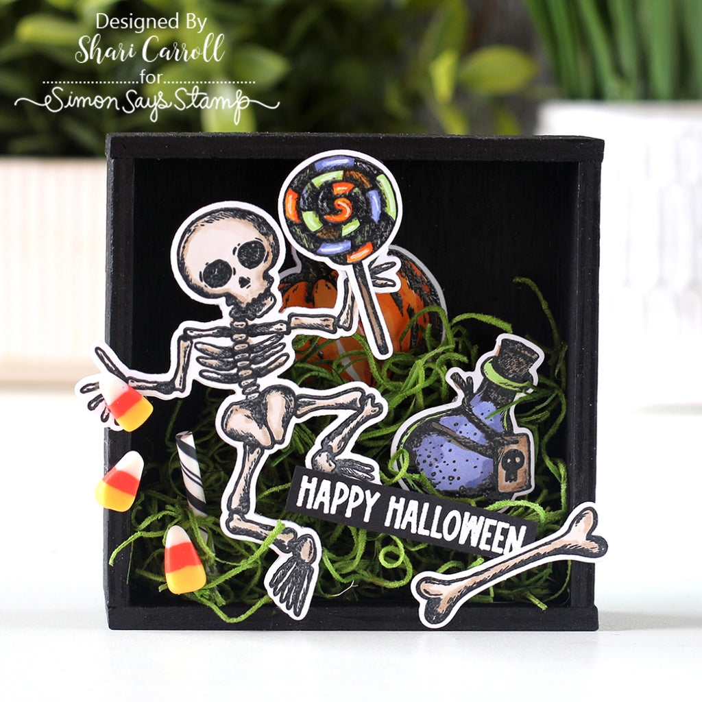 Tim Holtz Halloween Doodles Stamps with Simon Says Stamp Dies Bundle sethd25 Halloween Decor