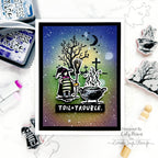 Tim Holtz Halloween Sketchbook Stamps with Simon Says Stamp Dies Bundle seths25 Halloween Card | color-code:ALT01