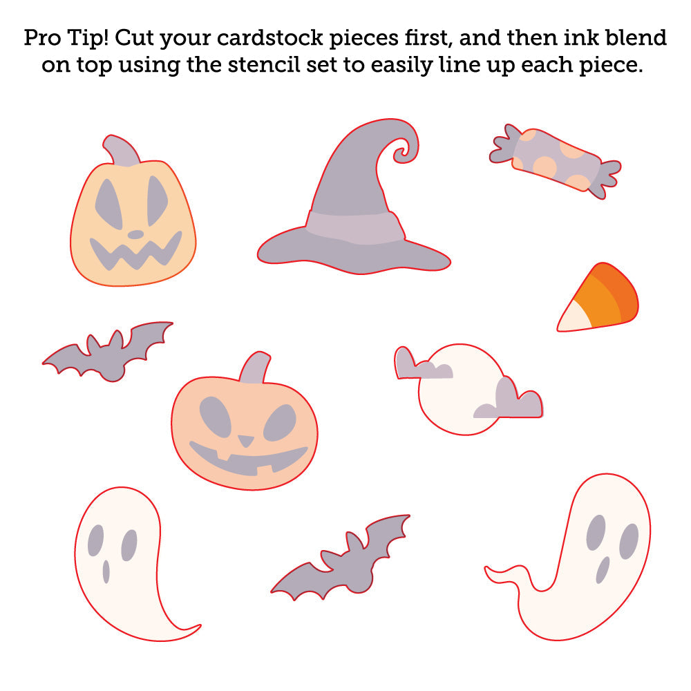 Honey Bee Happy Haunting Dies hbds-haphnt Die Outline Mock Up