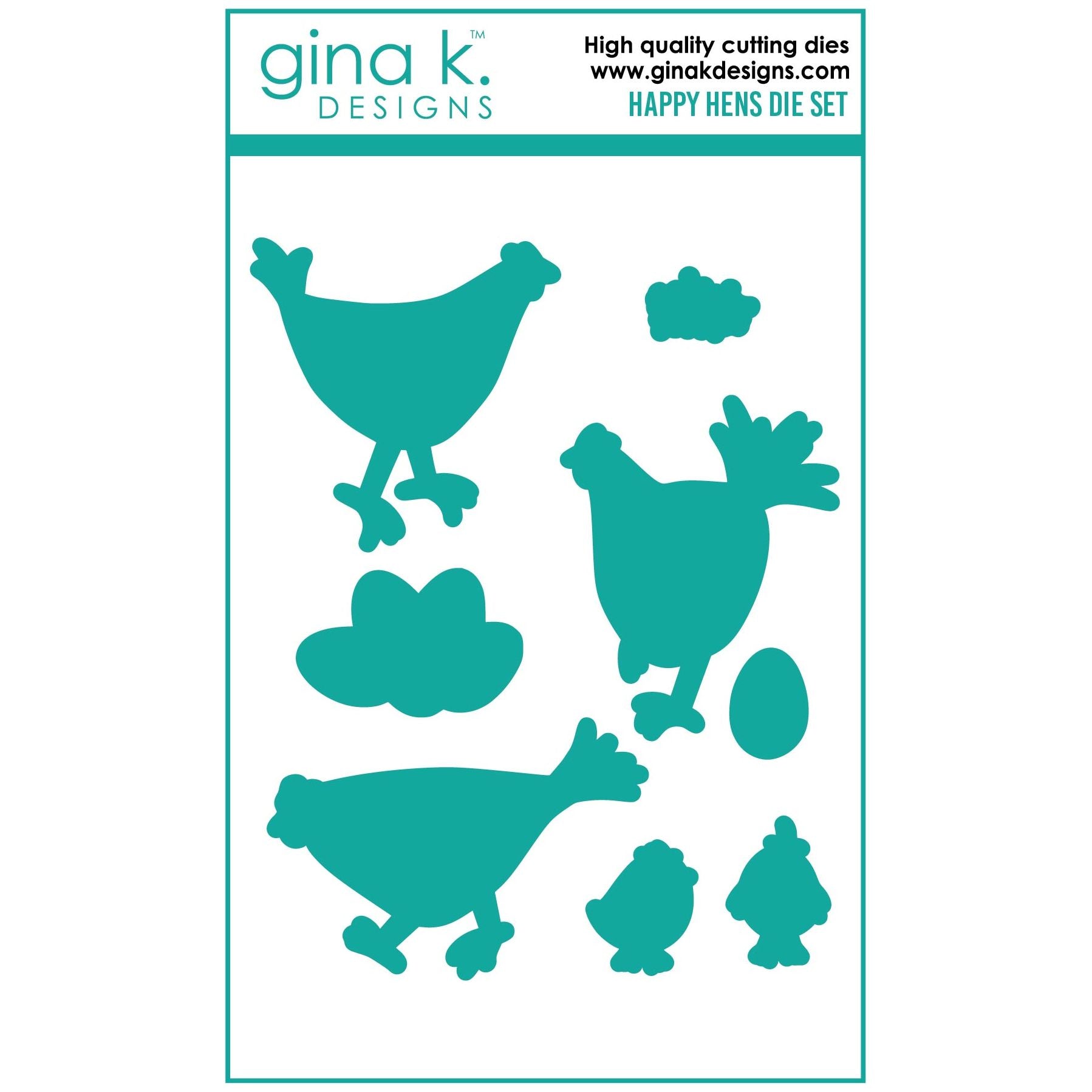 Gina K Designs HAPPY HENS Dies die0224