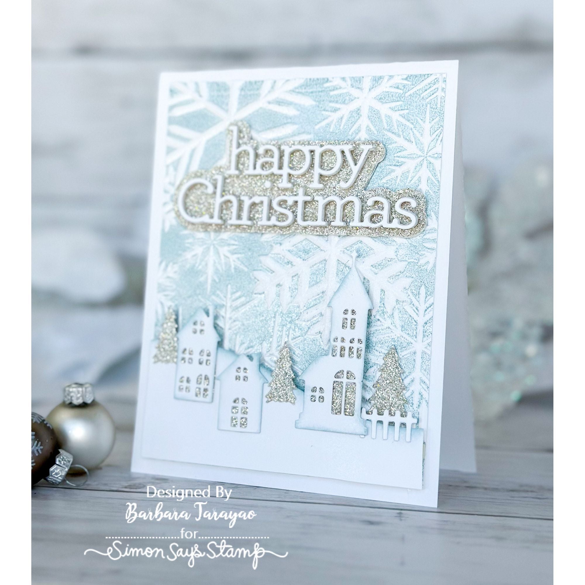 CZ Design Happy Christmas Wafer Dies czd216 Season Of Wonder Christmas Card | color-code:ALT03