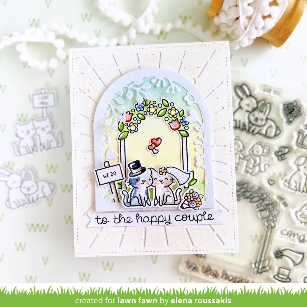 Lawn Fawn Set Happy Couples Clear Stamps and Dies we do