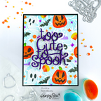 Honey Bee Tangled Web 3D Embossing Folder hbef-020 Cute Ghost Halloween Card