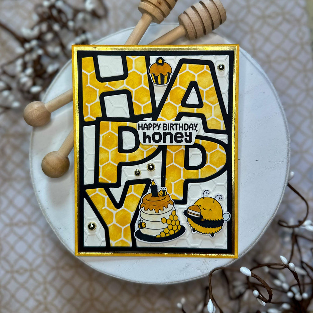 Simon Says Stamp Happy Bee Day Wafer Dies 1290sdc Birthday Card