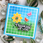 Rainbow Splash Wafer Dies Happy Blooms rsd602c Thinking of You Card | color-code:ALT01