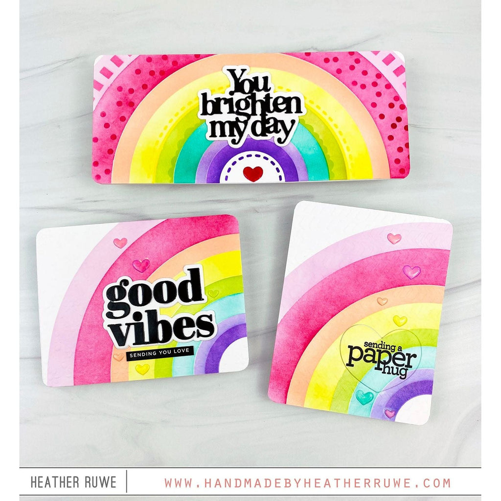 Simon Says Stamp Stencils Happy Rainbow 1034st Sunny Vibes Rainbow Cards | color-code:ALT04