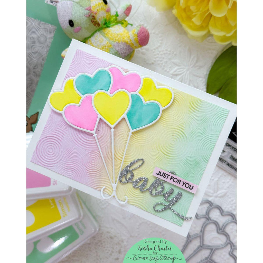 Simon Says Stamp Heart Balloon Bunch Wafer Die s847 Out Of This World