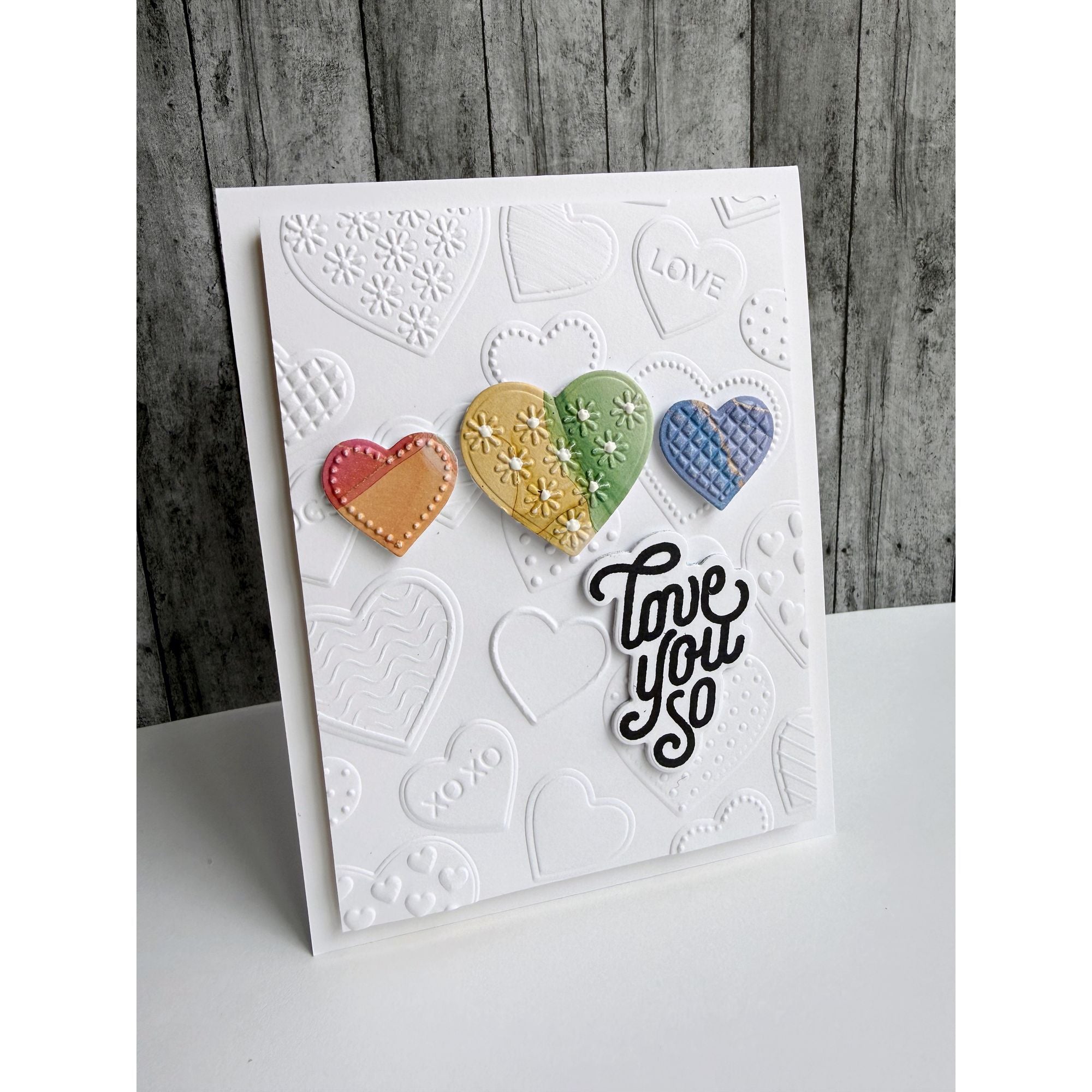 Simon Says Embossing Folder and Cutting Dies Heart Cookies sfd613 Love Card | color-code:ALT03