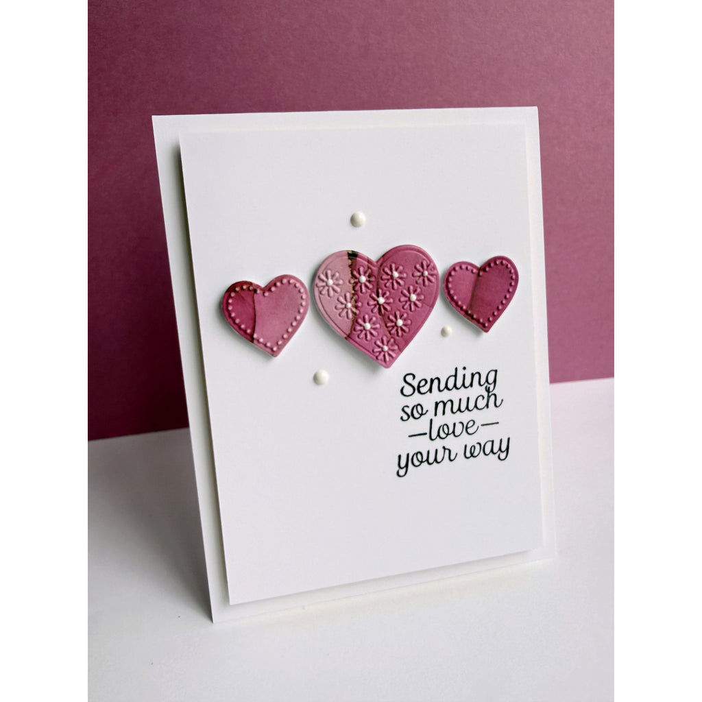 Simon Says Embossing Folder and Cutting Dies Heart Cookies sfd613 Love Card  | color-code:ALT04