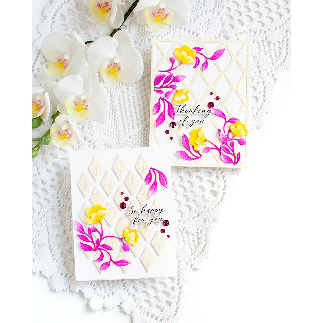 Simon Says Stamp Delicate Blossoms Wafer Dies 1334sdc Happy Camper Floral Cards | color-code:ALT02