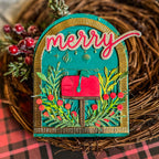 Simon Says Stamp Embossing Folder Heirloom Ornaments sf529 Sugar and Spice Holiday Card