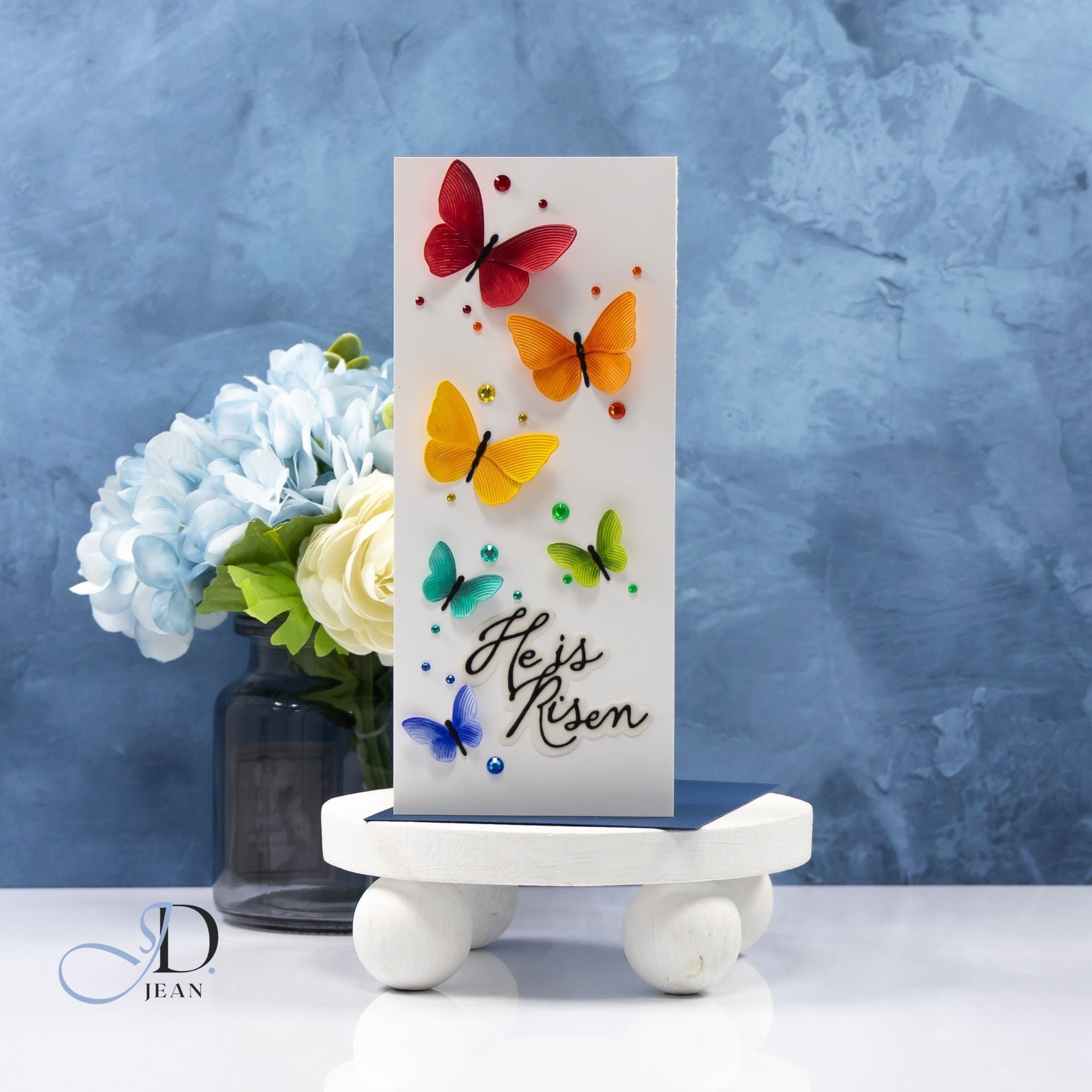 Simon Says Stamp He Is Risen Script Wafer Dies 1585sd Beautiful Moments Easter Card | color-code:ALT06