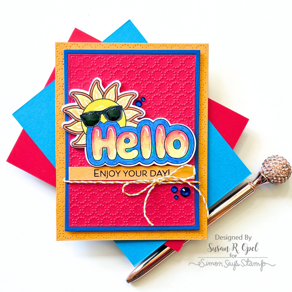 Simon Says Clear Stamps Hello 1065ssc Cheering for You Hello Card