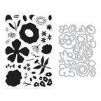 Hero Arts Abstract Floral Stamp and Die Set dc343 product