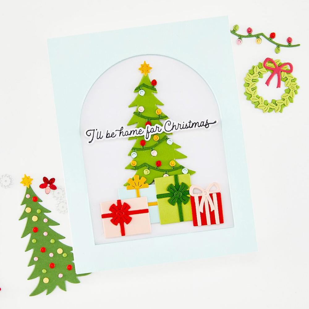 Hero Arts Beep Beep Holiday Extras Die Set df310 ill be home for christmas