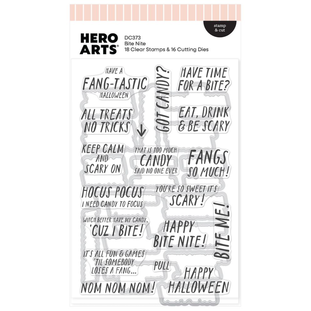 Hero Arts Bite Nite Clear Stamp and Die Set dc373