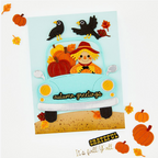 Hero Arts Fall Words Letterpress + Foil and Cut hc111 autumn greetings