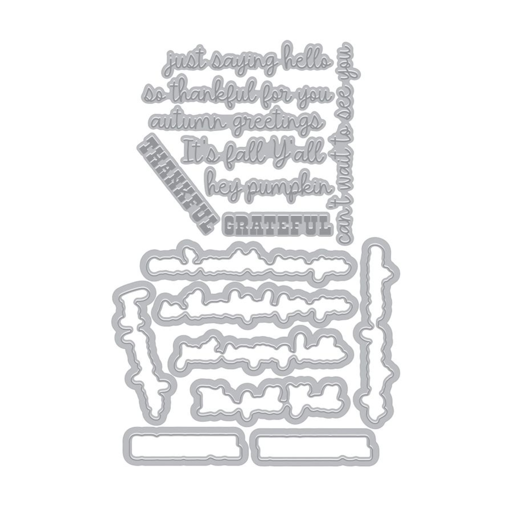 Hero Arts Fall Words Letterpress + Foil and Cut hc111 product