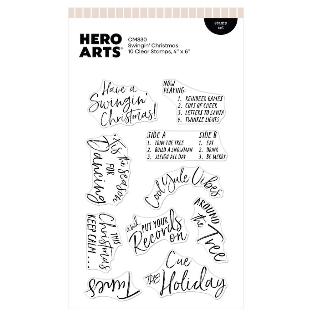 Hero Arts Swingin' Christmas Clear Stamp Set cm830