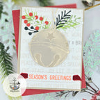 Simon Says Stamp Ho Ho Holiday Greens Wafer Dies s1062 Sugar and Spice Christmas Card