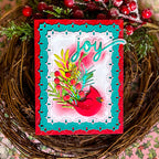 Simon Says Stamp Ho Ho Holiday Greens Wafer Dies s1062 Sugar and Spice Christmas Card