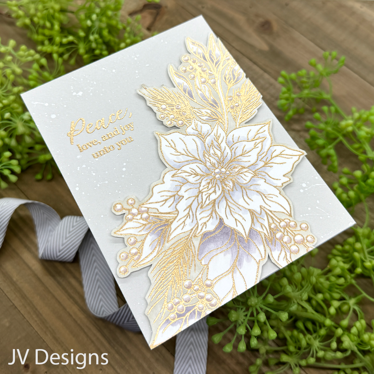 Simon Says Clear Stamps Holiday Blossoms sss202800c All The Joy Christmas Card