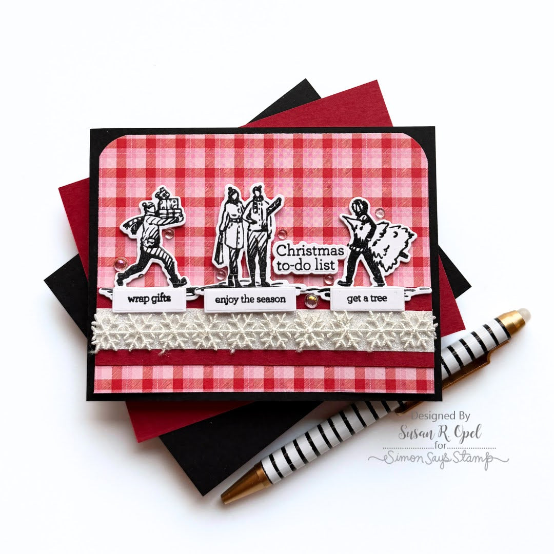 Tim Holtz Cling Rubber Stamps Holiday Sketchbook cms456