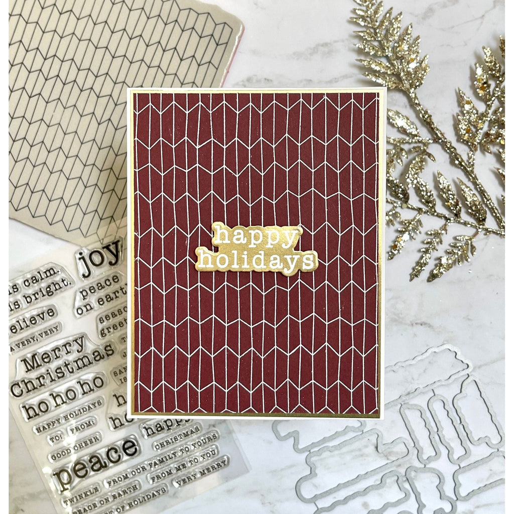 CZ Design Clear Stamps Holiday Typewriter cz382c Stamptember Christmas Card | color-code:ALT01