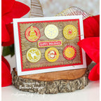 Tim Holtz Holiday Postmarks Stamps with Simon Says Stamp Dies Bundle sethp25 Christmas Card