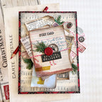 Tim Holtz Holiday Postmarks Stamps with Simon Says Stamp Dies Bundle sethp25 Christmas Card