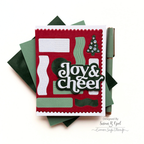 Tim Holtz Holiday Postmarks Stamps with Simon Says Stamp Dies Bundle sethp25 Christmas Card