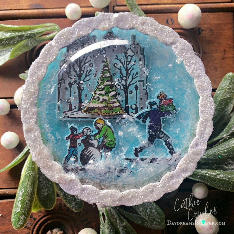 Tim Holtz Holiday Sketchbook Stamps with Simon Says Stamp Dies Bundle setho25 Christmas Snow Globe